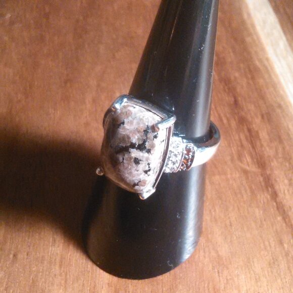 Natural Yooperlite and Multi-Gemstone Sterling Silver Ring (Size 7) - Picture 13 of 16